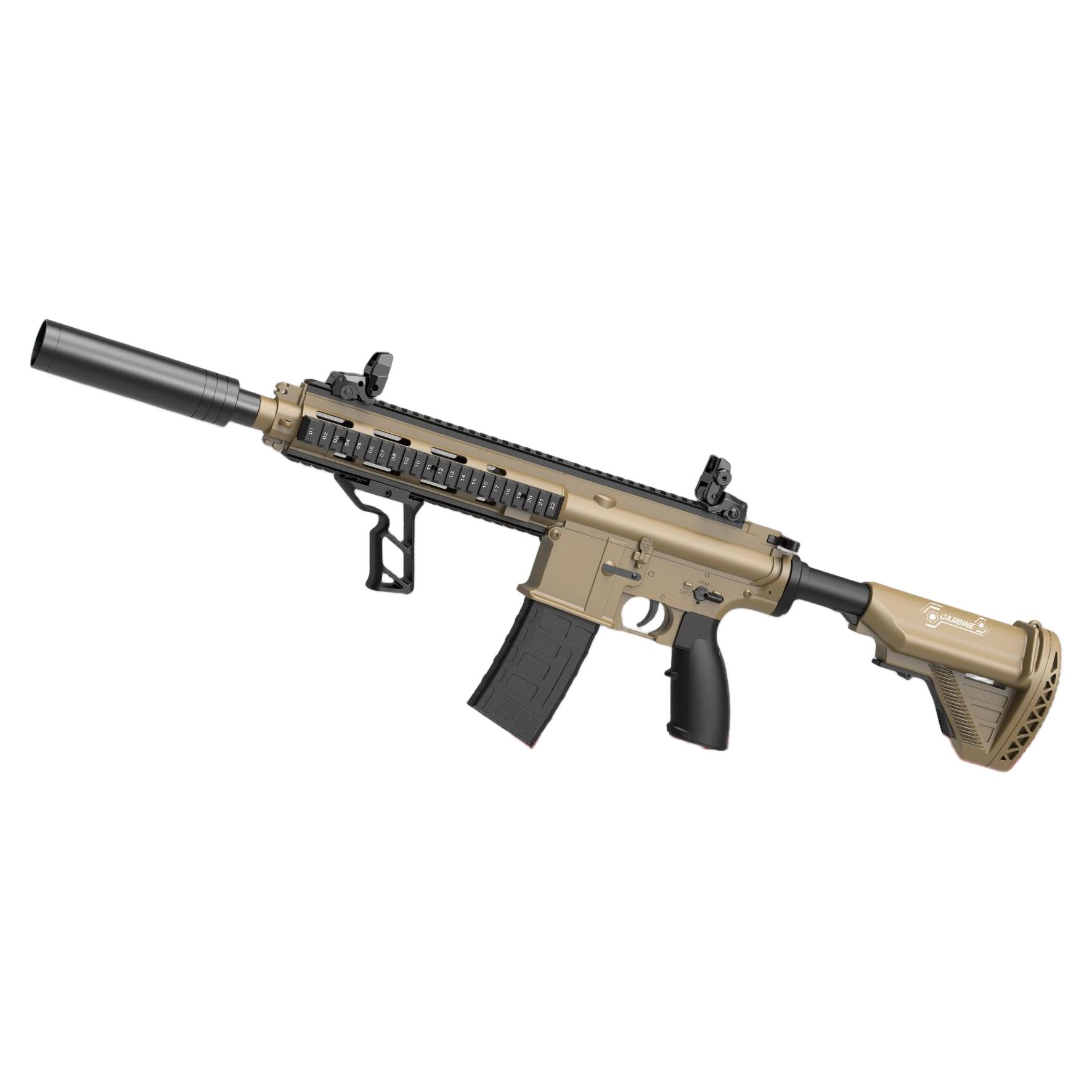 悍迪-HD675B沙-M416-98CM(1) Handi HD675B Sand Version – M416-98CM Electric Ejection Soft Dart Blaster - Image 1