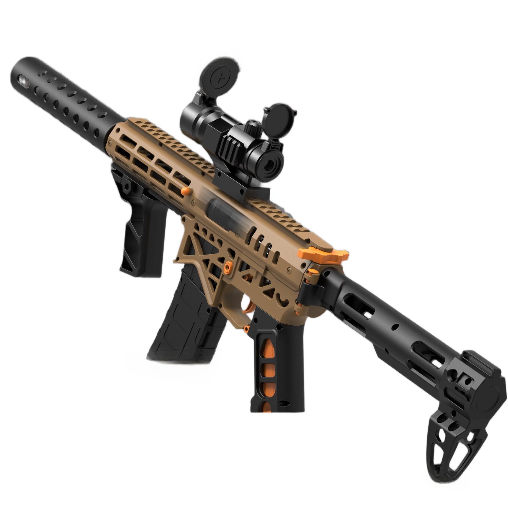 悍迪-HD705B棕-骇灵MK1(1) Handi HD705B Brown Version – Hailing MK1 Electric Ejection Soft Dart Blaster - Image 1