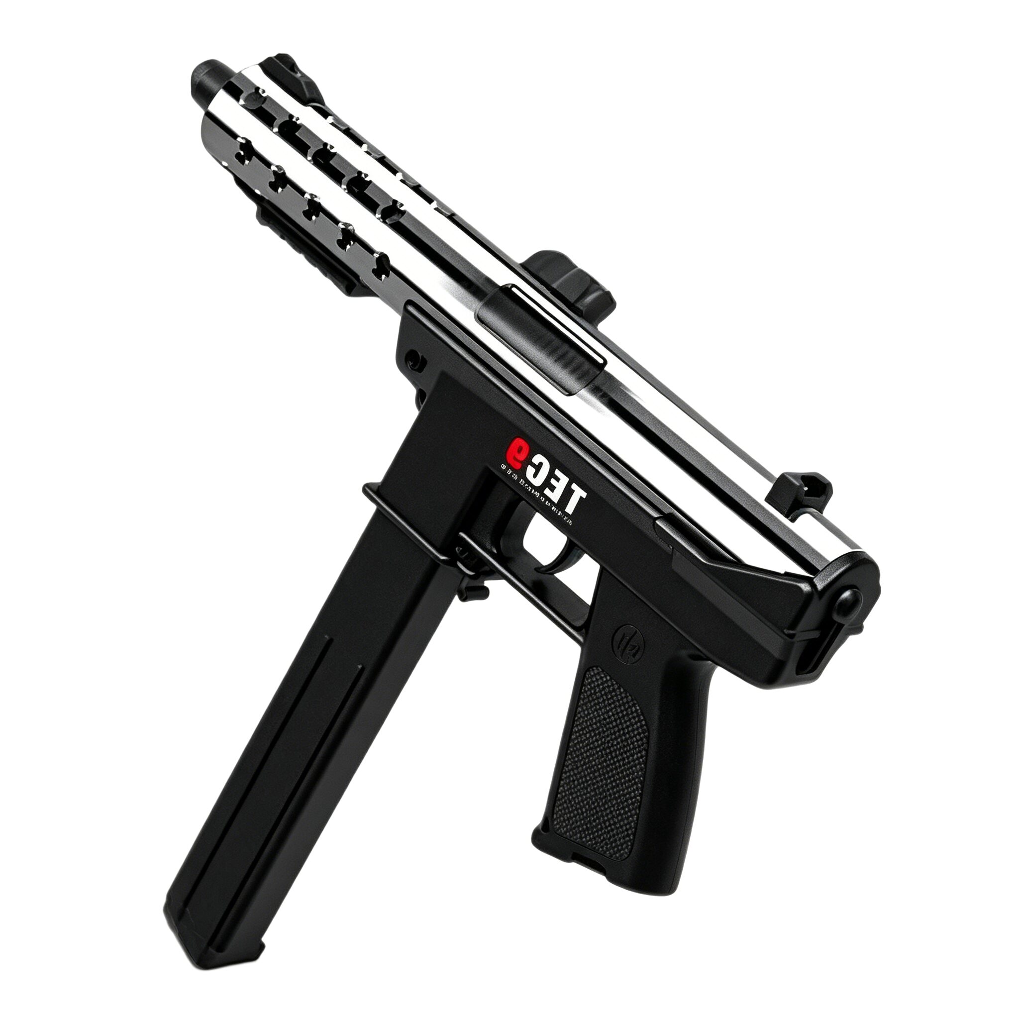 悍迪-HD732C银-TEC9(1) Handi HD732C Silver Version – TEC9 Electric Ejection Soft Dart Blaster - Image 1