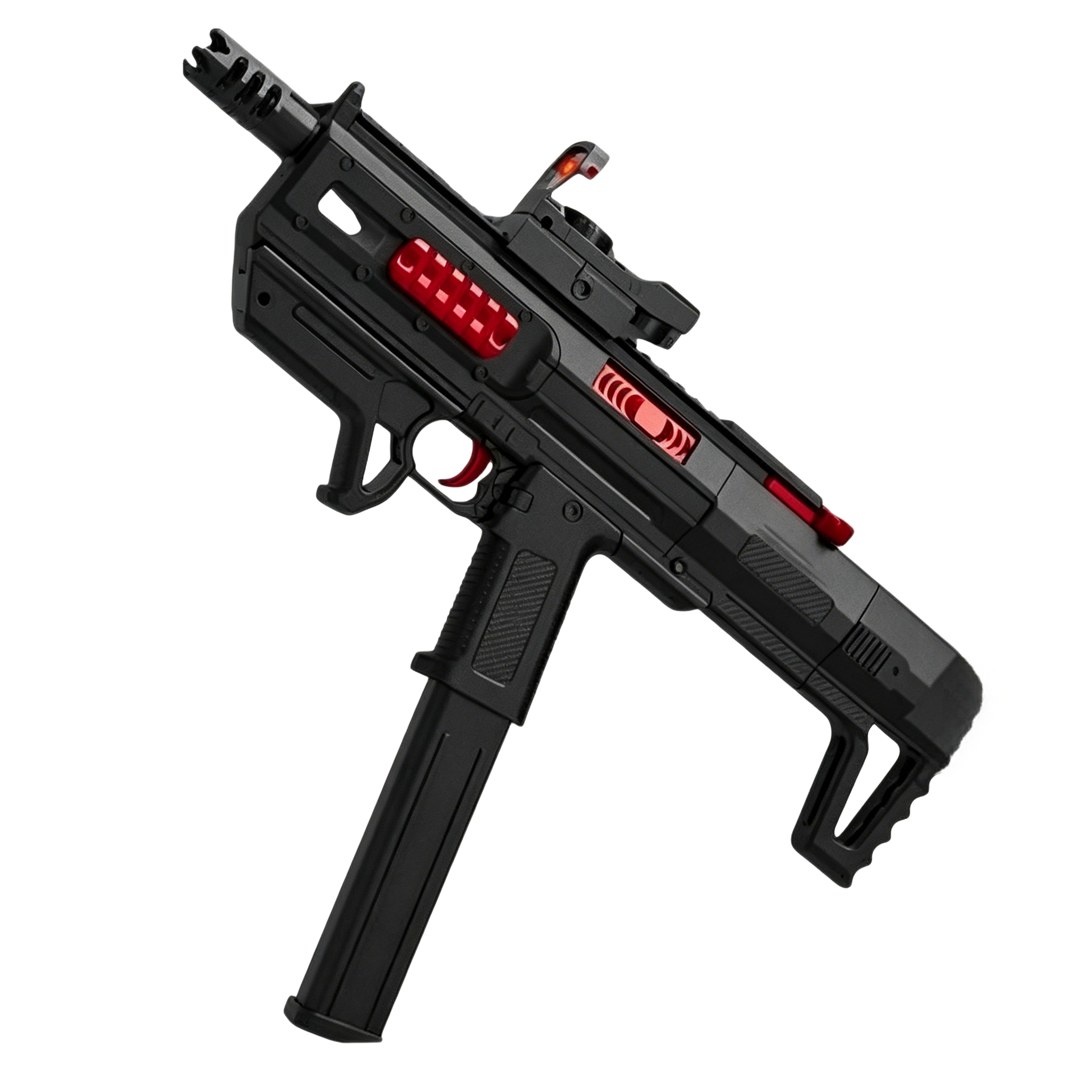 悍迪-HD736A黑-赤虎(1) Handi HD736A Black Version – Red Tiger Strong Shock Recoil Electric Ejection Soft Dart Blaster - Image 1