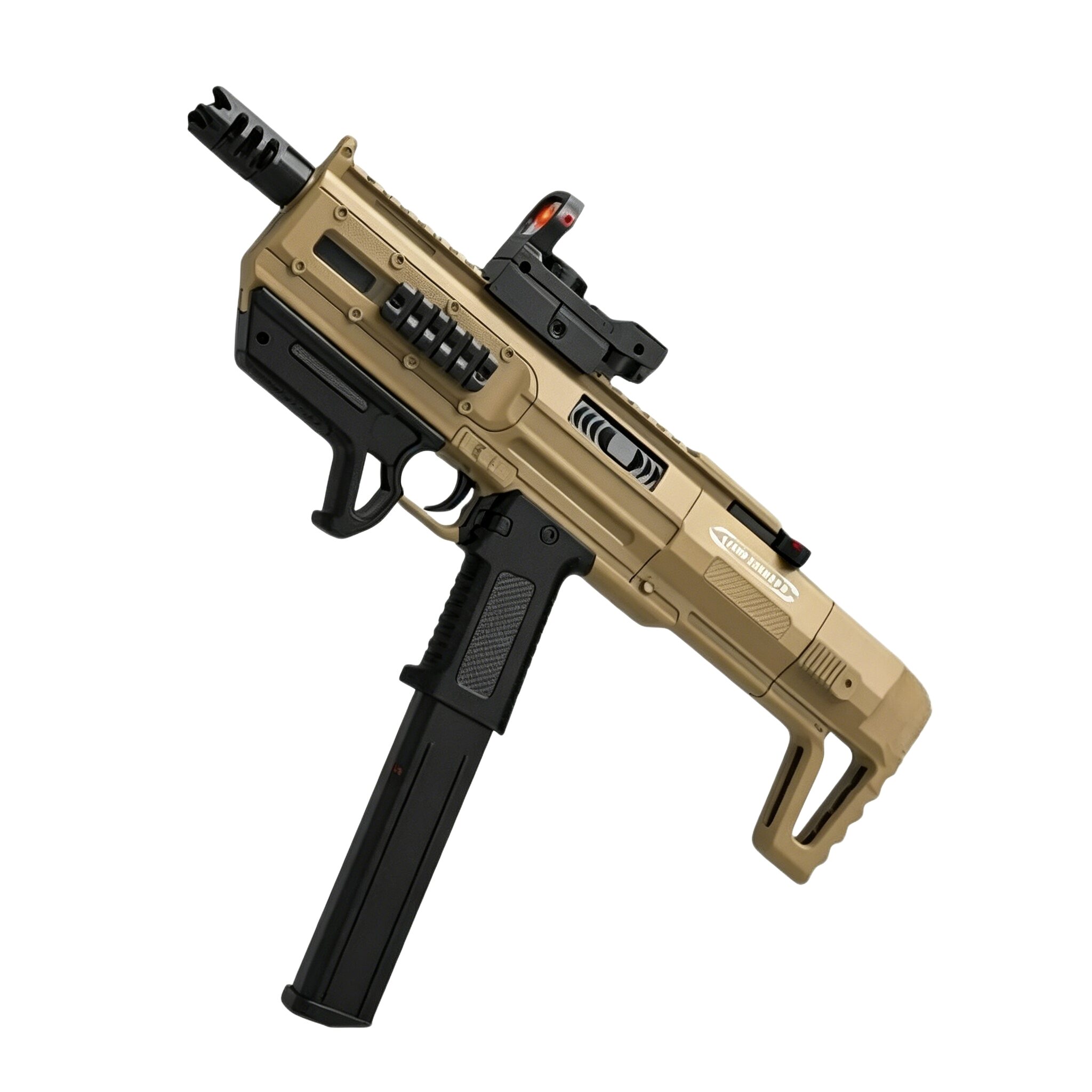 悍迪-HD736B沙-赤虎(1) Handi HD736B Sand Version – Red Tiger Strong Shock Recoil Electric Ejection Soft Dart Blaster - Image 1