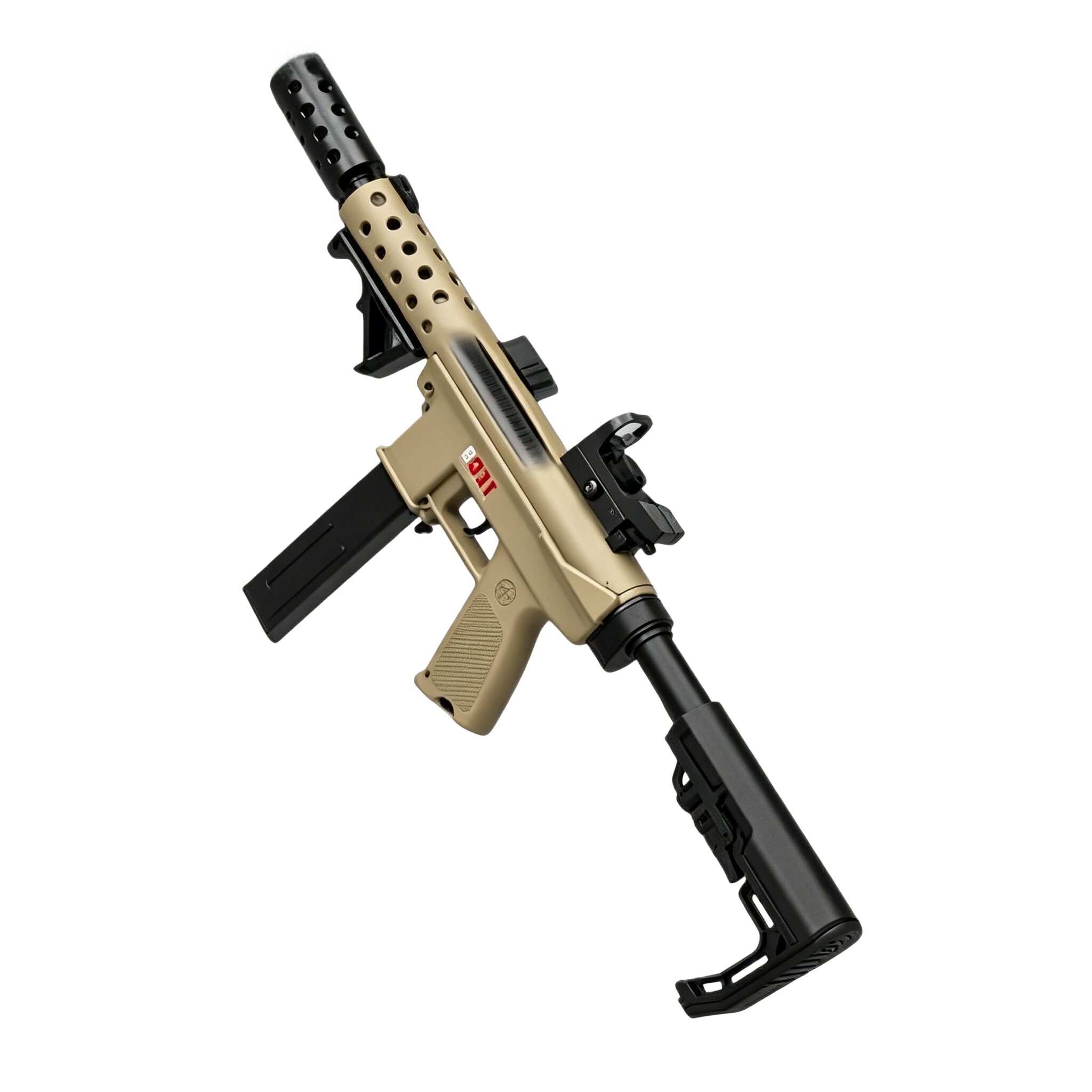 悍迪-HD745B沙-战术版TEC9(1) Handi HD745B Sand Version – Tactical Edition TEC9 Electric Ejection Soft Dart Blaster - Image 1