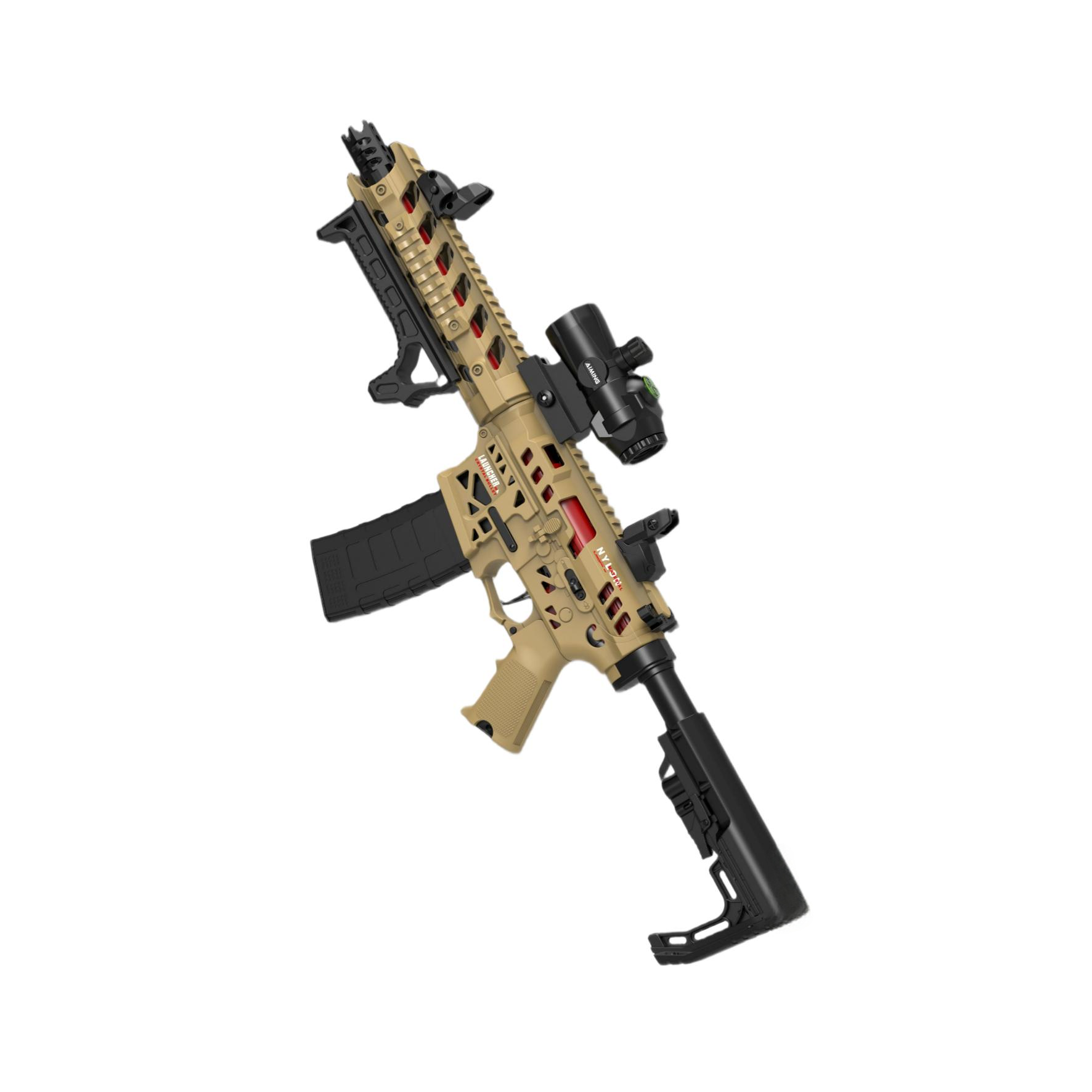 悍迪-HD777B沙-AR-15(1) Handi HD777B Sand Version – AR-15 Electric Ejection Soft Dart Blaster - Image 1