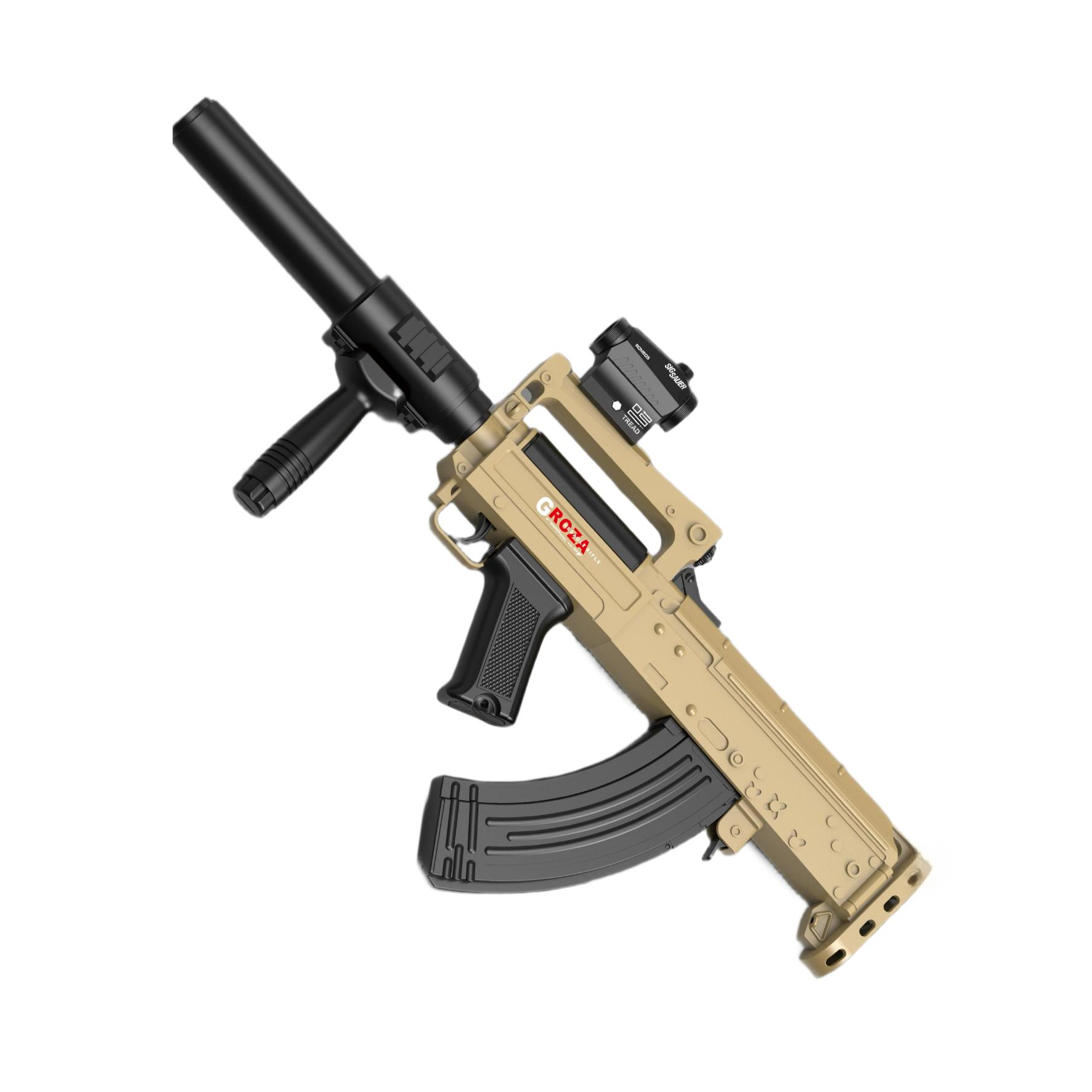 悍迪-HD785B沙-GROZA狗杂(1) Handi HD785B Sand Version – GROZA (Gosha) Electric Ejection Soft Dart Blaster - Image 1