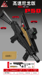 Handi HD798A Black Version – P50 with Stock Electric Ejection Soft Dart Blaster - Image 2