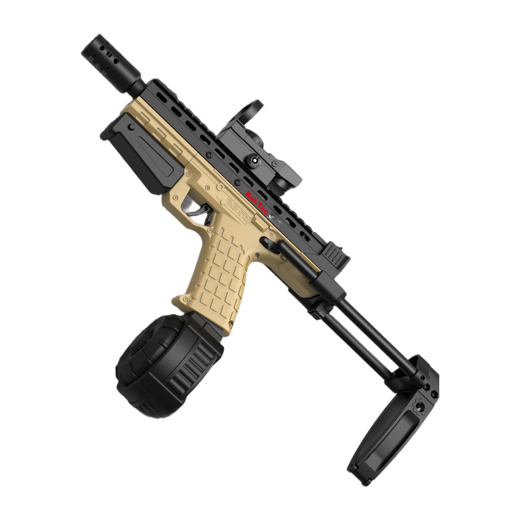 悍迪-HD806B沙-CP33-带后托(1) Handi HD806B Sand Version – CP33 with Stock Electric Ejection Soft Dart Blaster - Image 1