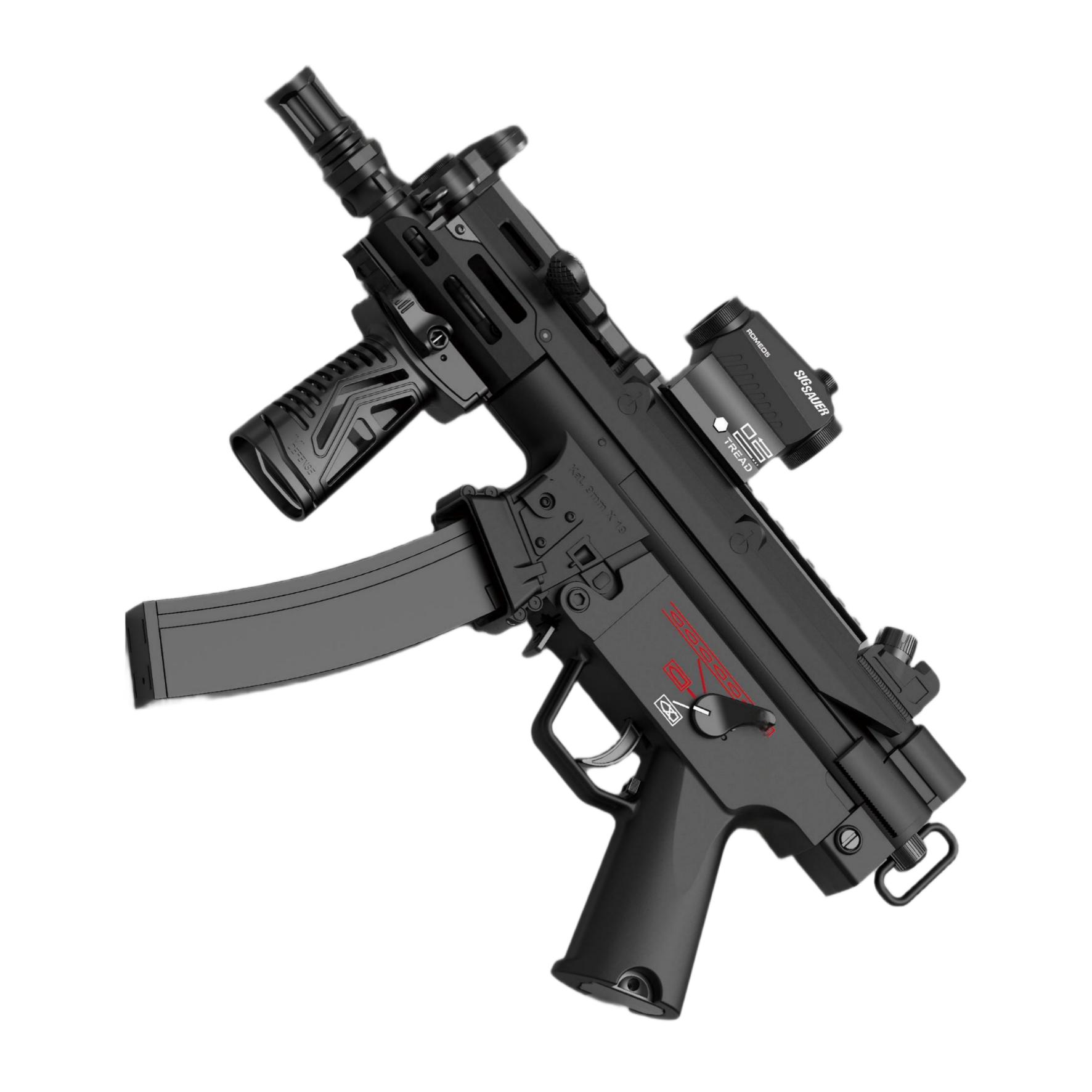 悍迪-HD816A黑-UTG MP5K现代战术版(1) Handi HD816A Black Version – UTG MP5K Modern Tactical Edition Electric Ejection Soft Dart Blaster - Image 1