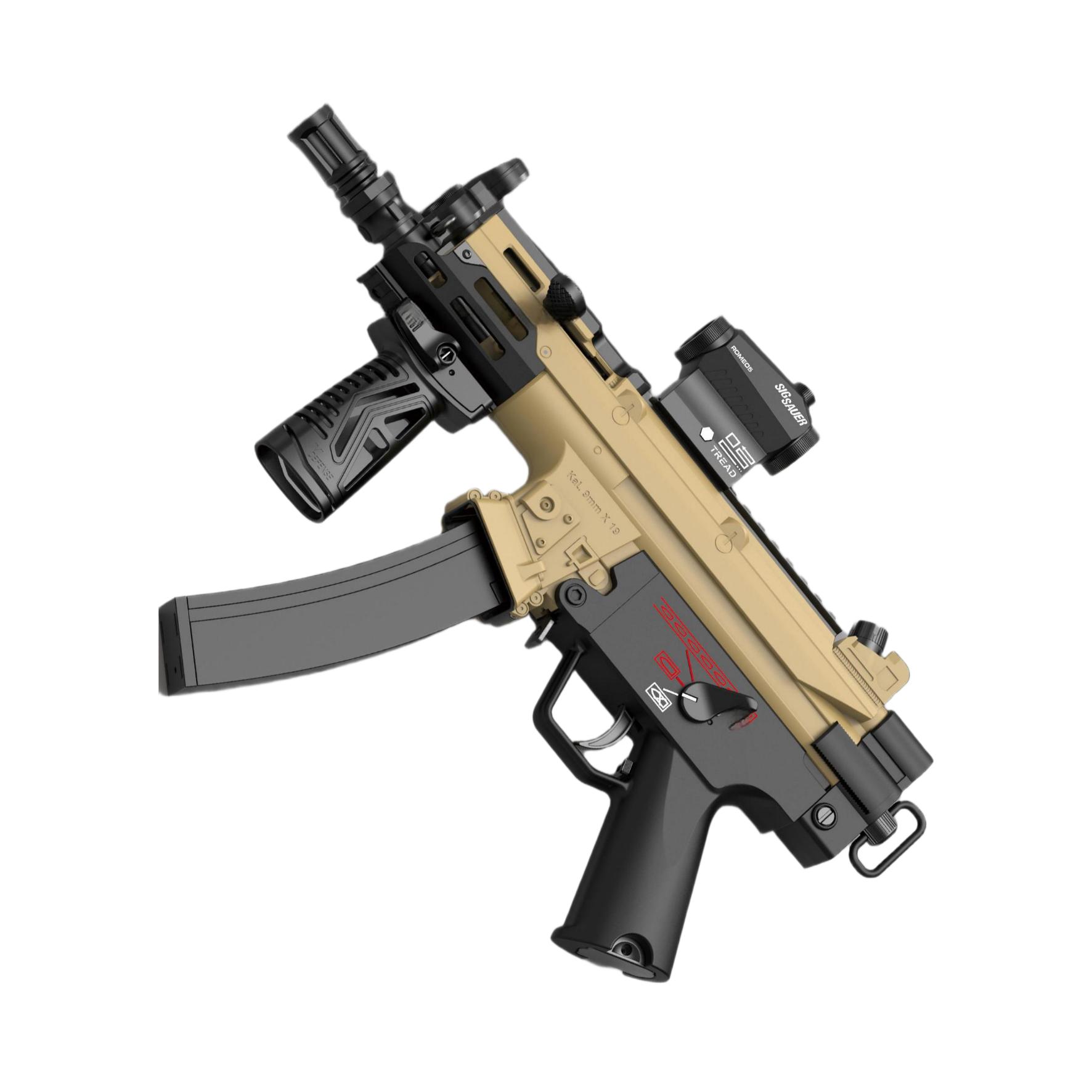 悍迪-HD816B沙-UTG MP5K现代战术版(1) Handi HD816B Sand Version – UTG MP5K Modern Tactical Edition Electric Ejection Soft Dart Blaster - Image 1